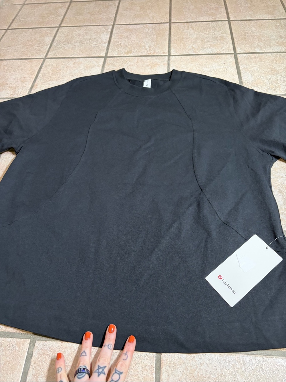 NWT Lululemon Scuba Cotton Jersey T-Shirt (Black) Size L - Picture 5 of 8